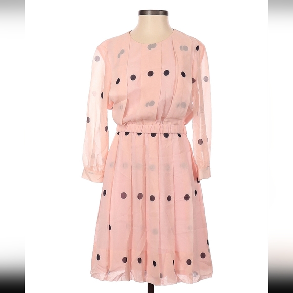Kate Spade Polka Dotted Mini Dress 100% Silk Size 0 - Picture 4 of 6
